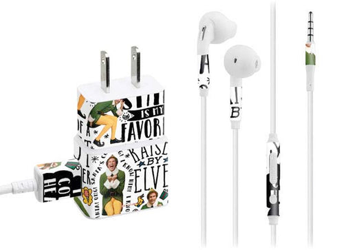 Elf Pattern Phone Charger Skin